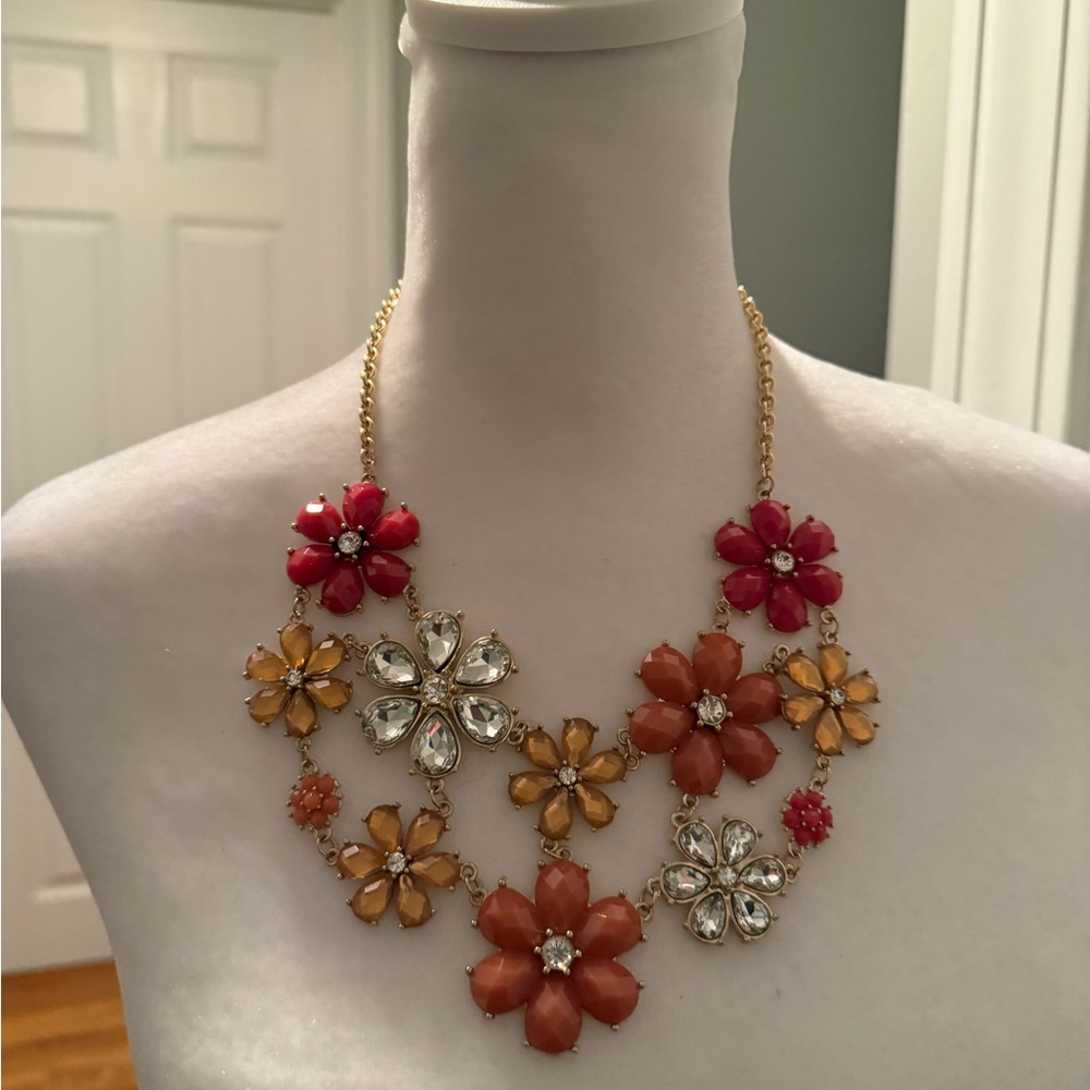 J. Crew Multicolor Floral Necklace